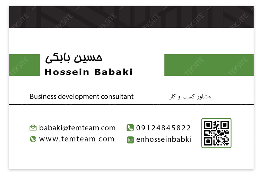 کارت ویزیت TemTeam